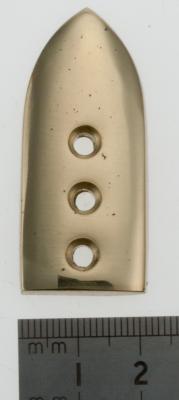 GUNCASE HANDLE PLATE BRASS  3/4"  20mm